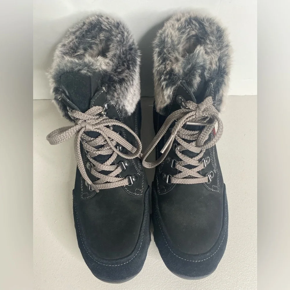 Mephisto  Allrounder Women's Nabuka Tex Black Suede/G Nubuck Sz 10